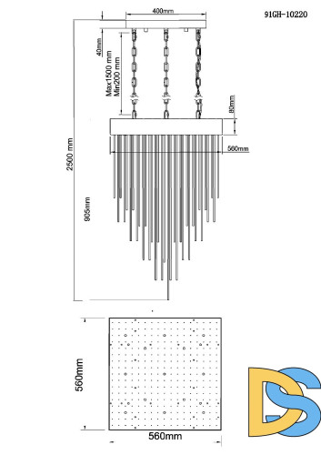 Потолочная люстра Garda Decor 91GH-10220