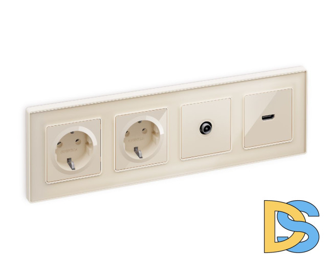 Лицевая панель для TV розетки Ambrella Volt Alfa AP3130