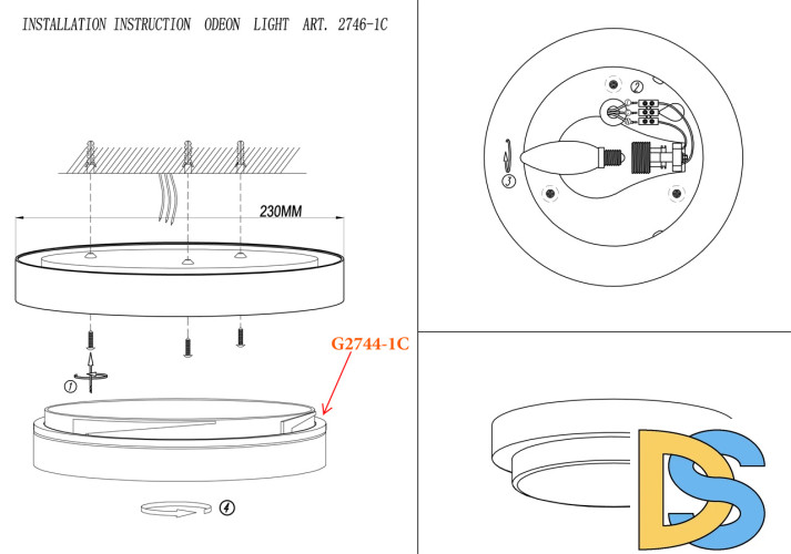 Настенный светильник Odeon Light Holger 2746/1C