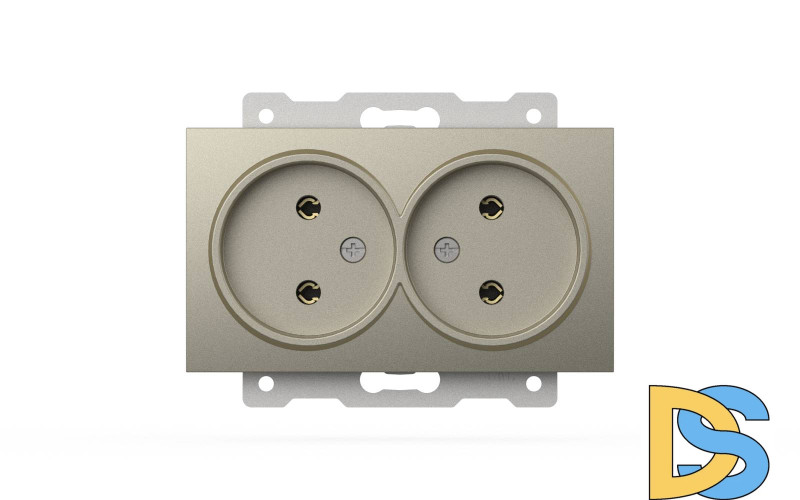 Розетка двухместная без заземления ELBI Zena Vega 609-011400-908