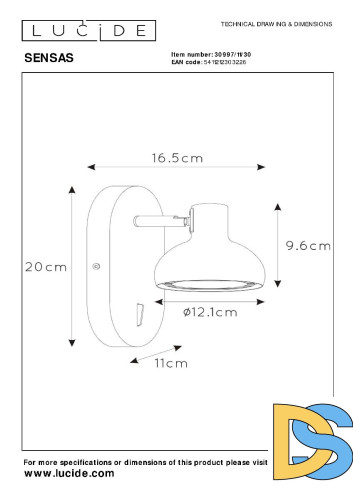 Спот Lucide Sensas 30997/11/30