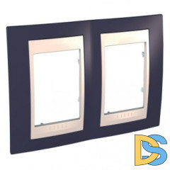 Рамка 2-ая (двойная), Гранат/Бежевый, серия Unica, Schneider Electric