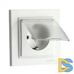 Розетка с заземлением с крышкой Mono Electric Despina 16А 250В слоновая кость 102-010021-118