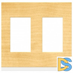 Рамка 2-ая (двойная), Дерево Клен/Белый, серия Unica Pure, Schneider Electric