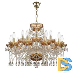 Подвесная люстра Bohemia Ivele Crystal 5413/10+5/240 G Amber/M-1G