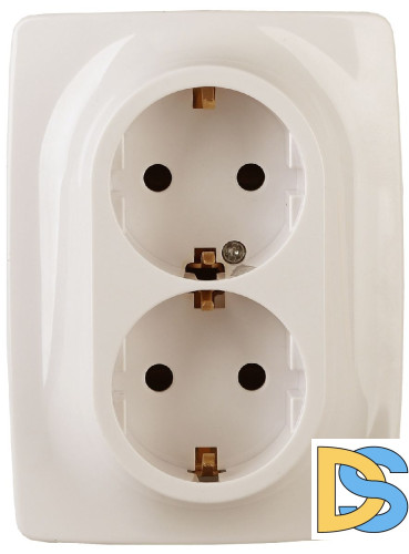 Розетка 2x2P+E Schuko Эра 12-2006-02 Б0038809