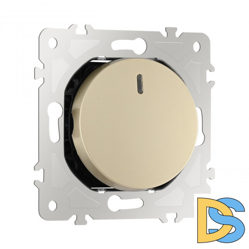 Выключатель одноклавишный проходной Arte Milano 202.33-1.shampan