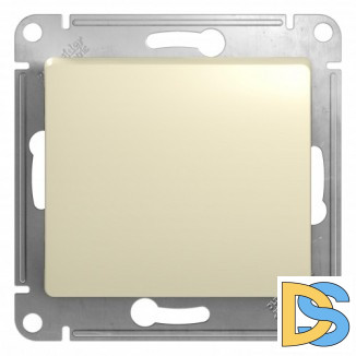 Выключатель 1-клавишный, перекрестный (с трех мест), Бежевый, серия Glossa, Schneider Electric