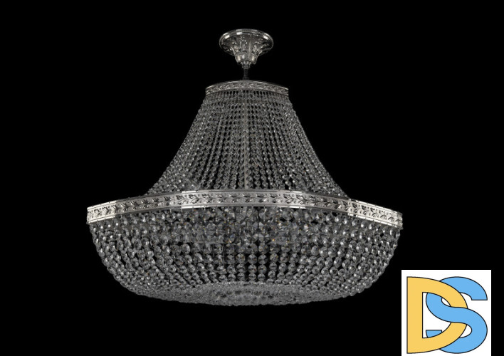 Люстра на штанге Bohemia Ivele Crystal 19283/H1/80IV Ni
