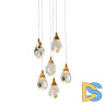 Подвесной светильник Delight Collection Crystal rock II 9701P/6R brass