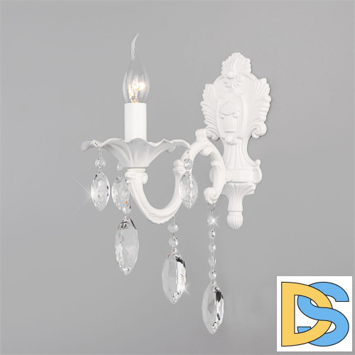 Бра Eurosvet 10108/1 белый/прозрачный хрусталь Strotskis