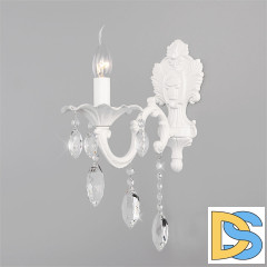 Бра Eurosvet 10108/1 белый/прозрачный хрусталь Strotskis