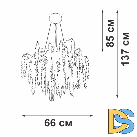 Подвесная люстра Vitaluce V28550-9/7S