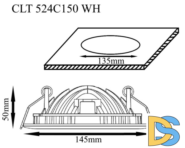 Встраиваемый светодиодный светильник Crystal Lux CLT 524C150 WH