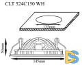 Встраиваемый светодиодный светильник Crystal Lux CLT 524C150 WH