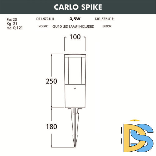 Грунтовый светильник Fumagalli DR1.572.000.AXU1L