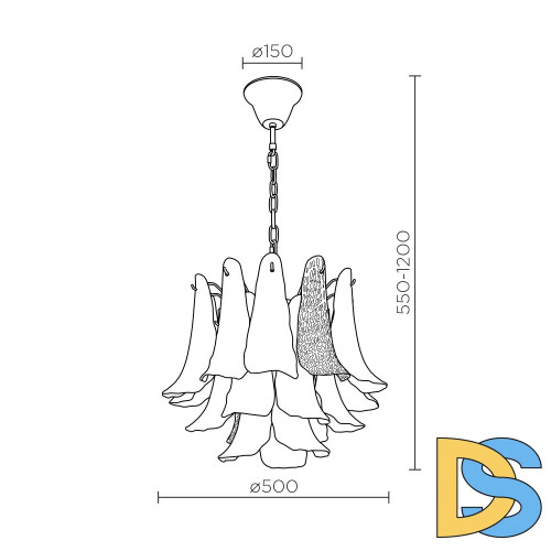 Подвесная люстра Modelux ML.6777.7P GD