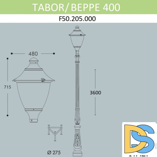 Садовый светильник Fumagalli F50.205.000.AXE27