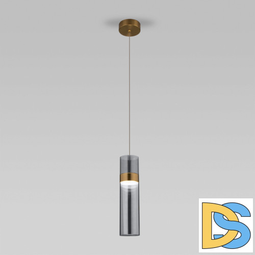Подвесной светильник Eurosvet Lumen 50244/1 LED латунь/дымчатый a061287