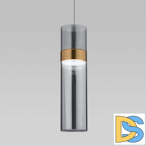 Подвесной светильник Eurosvet Lumen 50244/1 LED латунь/дымчатый a061287