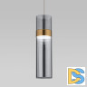 Подвесной светильник Eurosvet Lumen 50244/1 LED латунь/дымчатый a061287