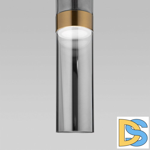 Подвесной светильник Eurosvet Lumen 50244/1 LED латунь/дымчатый a061287