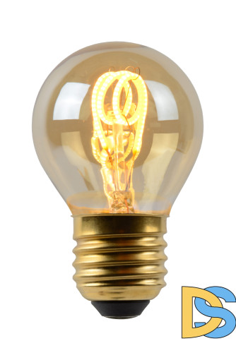 Лампа светодиодная диммируемая Lucide E27 3W 2200K янтарная 49045/03/62