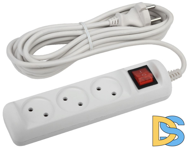 Удлинитель электрический Эра U-3s-5m-2x1 Б0044051