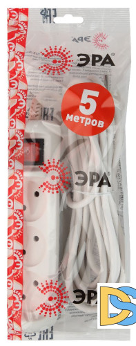 Удлинитель электрический Эра U-3s-5m-2x1 Б0044051