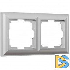 Рамка на 2 поста (серебряный) W0022206