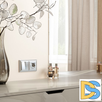 Рамка на 2 поста (серебряный) W0022206