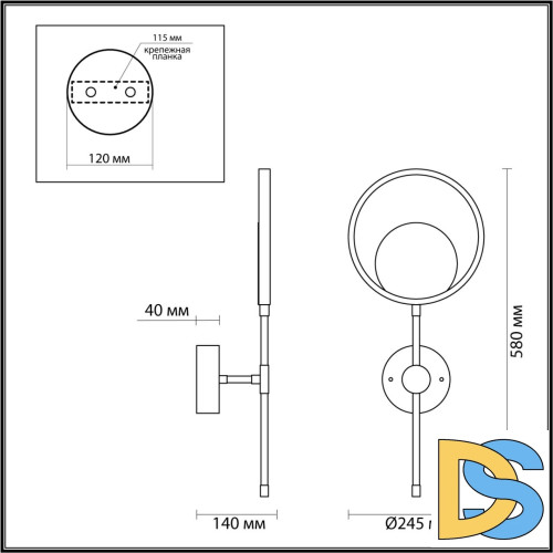 Настенный светильник Odeon Light Denzel 4322/15WL