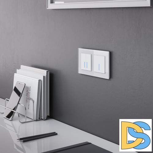 Сенсорный выключатель двухклавишный с подсветкой Werkel 4690389179556 W4520001