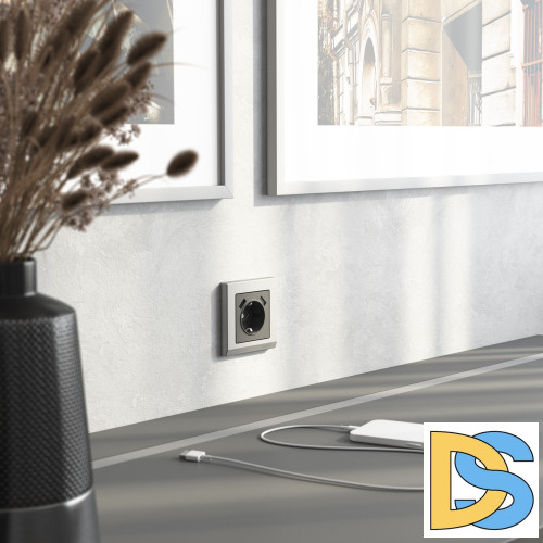 Накладка для розетки USB Werkel (графит матовый) W1179564