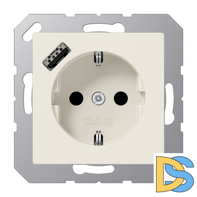 Розетка 2K+З USB Typ A Jung A1520-18A