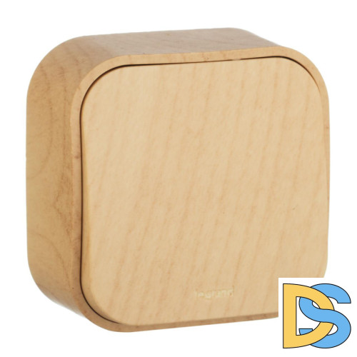 Переключатель одноклавишный на 2 направления Legrand Quteo 10A 250V дерево 782264