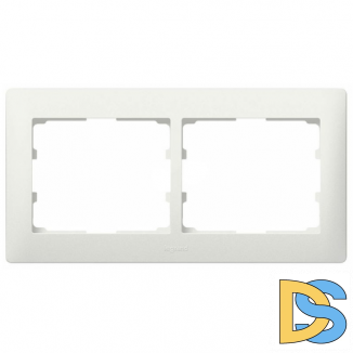 Рамка 2 поста горизонтальная Legrand Galea Life - белая