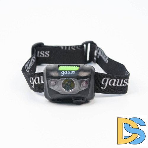 Налобный светодиодный фонарь Gauss аккумуляторный 40х60 130 лм GF405
