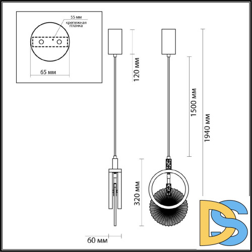 Подвесной светильник Odeon Light Mercury Hightech 5421/17L