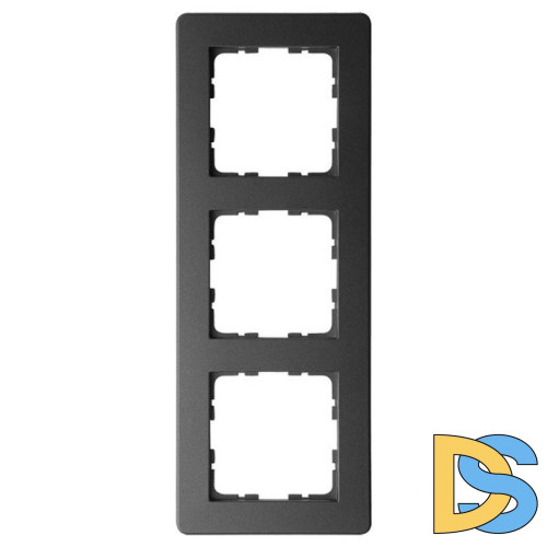 Рамка Jasmart G-Flex 3-постовая черный матовый (soft touch) поликарбонат G1103PB