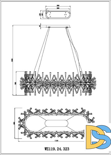 Подвесная люстра Wertmark Floriane WE119.24.323