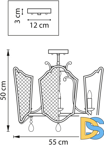 Потолочная люстра Lightstar Castello 744057