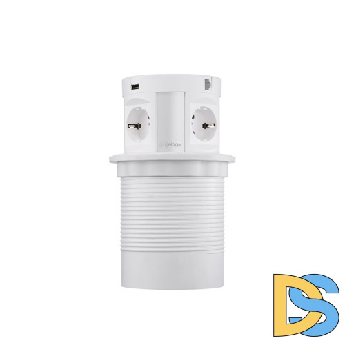 Блок розеток 107J (4 секции, 2 USB и RJ-45) Mebax 00-00001172