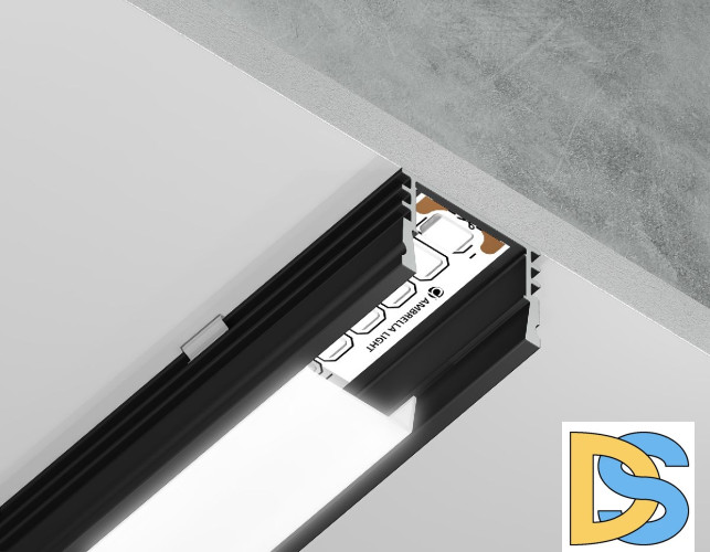 Алюминиевый накладной профиль Ambrella Light Alum Profile GP1750BK