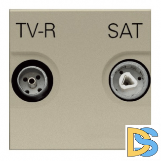 Розетка TV/FM-SAT проходная ABB Niessen Zenit Шампань