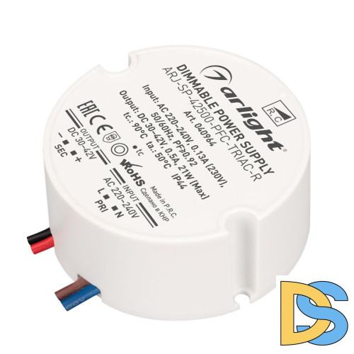 Блок питания Arlight ARJ-SP-42500-PFC-TRIAC-R (21W, 30-42V, 500mA) 040964