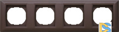 Рамка 4-я коричневая Vesta-Electric Roma Choco