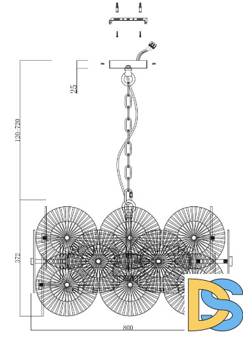Подвесная люстра Maytoni Aster MOD007PL-10G