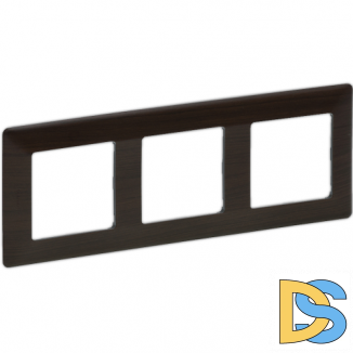 Рамка Legrand Valena Life 3 поста Темное дерево 754173