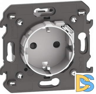 Розетка комбинированная немецкого стандарта 2R+З со встроенным зарядным устройством USB C ~250В 16А/=5В 1.5А 2 модуля.Белый. Btichino Living Now